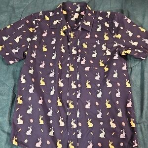 Place Navy Bunny Print Shirt